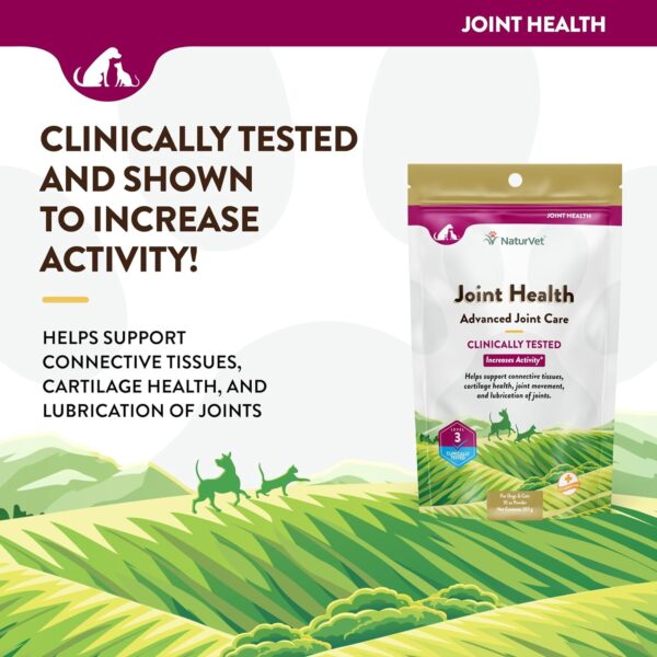 NaturVet Joint Health Level 3 Pet Supplement for Cats & Dogs – Helps Support Hip & Joint Function – Includes Hyaluronic Acid, Glucosamine, MSM, Chondroitin – 10 Oz. Powder - Image 3