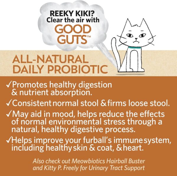 Good Guts for Cats Probiotic Powder, 11 Probiotic Strains, 2 Prebiotics, 5 Digestive Enzymes for Cat Digestive Support, Tuna Flavor, Cat Probiotics for Indoor Cats & Outdoor Cats (30 Days) - Image 2