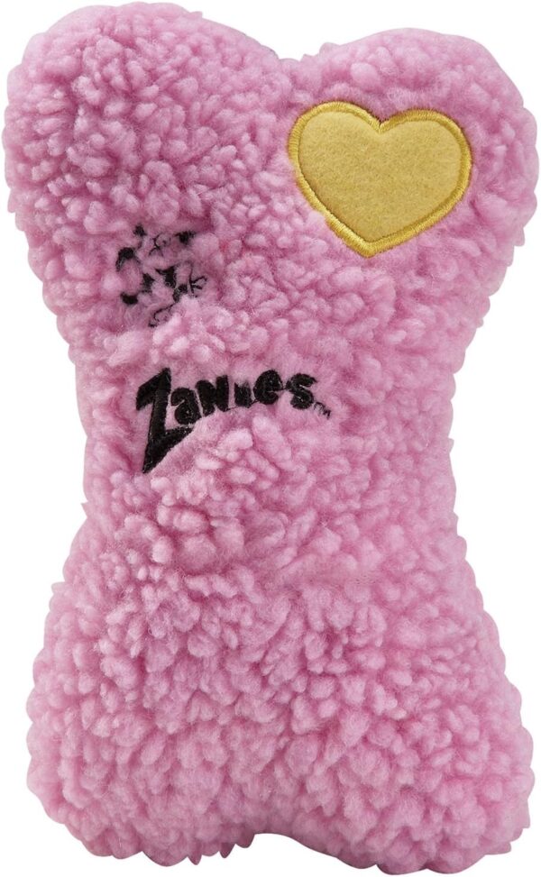 Zanies Embroidered Berber Bone Dog Toys, Pink