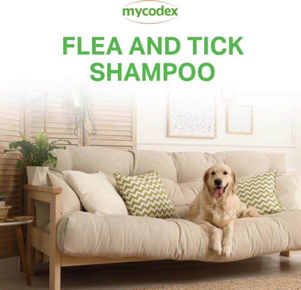 PRN Pharmacal Mycodex Flea and Tick Shampoo P3 - Sensitive Skin Shampoo for Dogs & Cats - with Oatmeal, Lanolin, & Aloe - Removes Dandruff, Dirt, & Scales While Killing Fleas, Ticks & Lice - 12 Fl Oz - Image 3