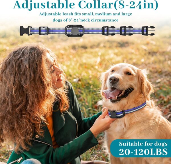 Strong Vibrating Dog Collar Beep and Vibration Only, No Shock Dog Training Collar with Remote 2000ft Range, Waterproof & Rechargeable Vibration Collar for Small Medium Large Dogs(Blue) - Image 5