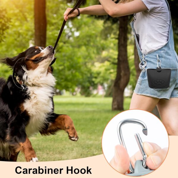 1PCS Dog Clicker Training Portable Pet Walking Bags for Dogs and Cats - Silicone Dog Treat Pouchches Zipper Design, Easy to Clean, Odorless, Moistureproof - Ideal for Travel and Training - Image 4