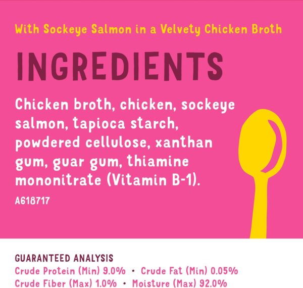 Purina Friskies Natural, Grain Free Wet Cat Food Lickable Cat Treats, Lil' Soups With Sockeye Salmon in Chicken Broth - (Pack of 8) 1.2 oz. Cups - Image 4