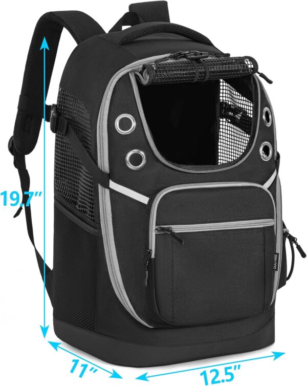 Pet Dog Carrier Backpack for Small Pets Dog Head-Out Backpacks Puppy Large Cat Carrying Bag for Hiking, Camping or Travel - Black - Image 7