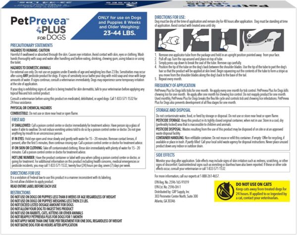 Plus for Dogs | Kills Fleas, Ticks, Flea Eggs, Chewing Lice, Flea Larvae | Convenient & Easy to Apply | Fast-Acting & Long-Lasting | for Dogs 23 to 44 lbs - 3 Doses - Image 2