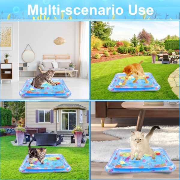 BABORUI Upgraded Water Sensory Playmat for Cats, Cat Water Toys for Bored Indoor Cats, Rectangle Innovative Water Sensor Mat for Cats for Endless Self Play - Image 7