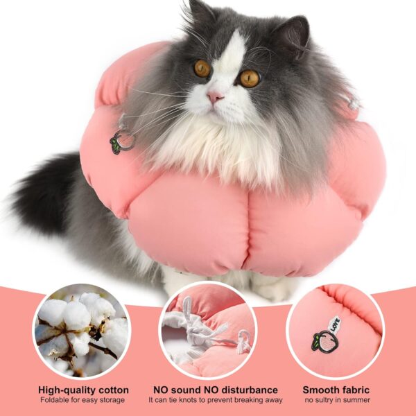 HiDREAM Cat Cone Collar,Cute Waterproof Elizabethan e Collar for Cats,Anti-Bite Lick Wound Healing Safety Cat Recovery Collar,All-Season Style - Image 3