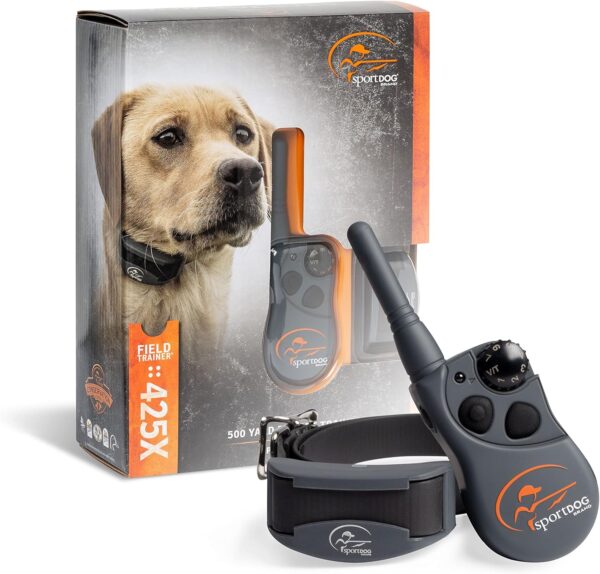 SportDOG Brand FieldTrainer 425X Remote Trainer - 500 Yard Range - Waterproof, Rechargeable Dog Training Collar with Static, Vibrate, and Tone