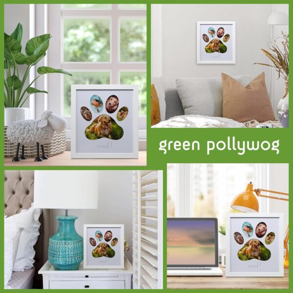 Green Pollywog,5-Opening Paw Print Collage Frame,Paw Print Picture Frame,Dog Frame for Pictures,Dog Mom Frame,Dog Dad Frame,Dog Paw Print Gifts,Pet Memorial Picture Frame,Pawprint Frame - Image 7