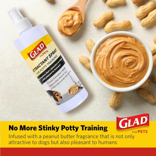 Glad for Pets Attractant Spray for Potty Training Dogs & Puppies, Peanut Butter Scent, 16oz - Effective Dog Potty Training Spray, Indoor or Outdoor Dog Potty Training Aid, 16oz Bottle - Image 6