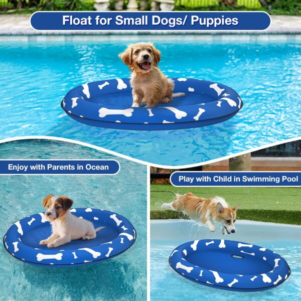 Pet Soft Dog Float Raft - Inflatable Dog Swimming Float for Summer (Small, Blue Bone) - Image 7