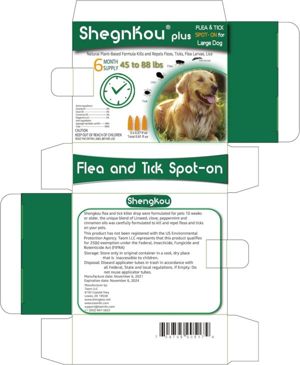 Complete Defense: Dog Flea and Tick Repellent Drops, Effective Pest Control, Natural Formula, includes Free Flea Collar and Comb, for Dogs 44-88 lbs, (6 Month Supply) - Image 7