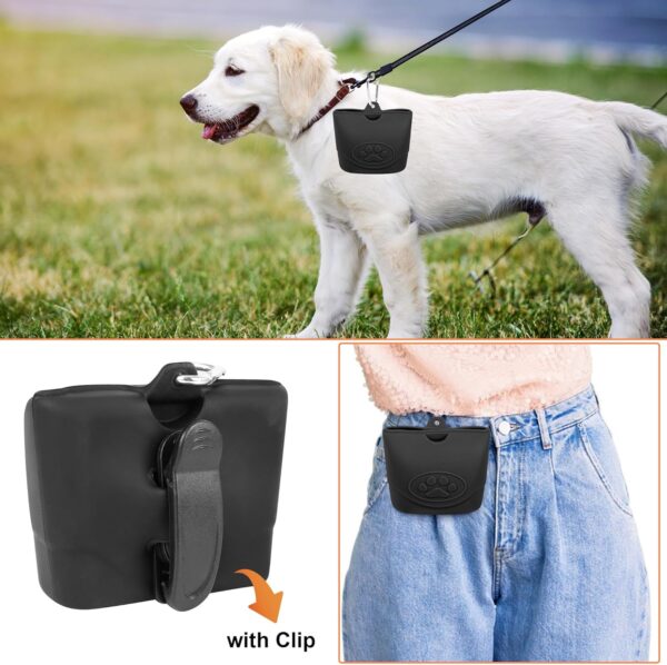 1PCS Dog Clicker Training Portable Pet Walking Bags for Dogs and Cats - Silicone Dog Treat Pouchches Zipper Design, Easy to Clean, Odorless, Moistureproof - Ideal for Travel and Training - Image 7