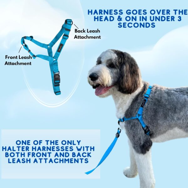 ShawnCo Dream Walk No-Pull Dog Harness- Adjustable, Comfortable, Easy to Use Pet Halter to Help Stop Pulling for Small, Medium and Large Dogs (Driftwood, M) - Image 6