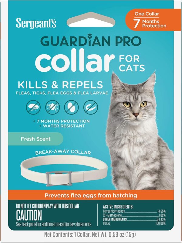 Sergeant's Guardian Pro Flea & Tick Cat Collar, 1 Count - Image 2