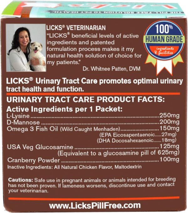 Licks Pill-Free Cat Urinary Tract Care - Cat UTI Care and Prevention Gel Packets - Urinary Tract Infection Supplement for Cats - Omega 3 Fish Oil and L-Lysine Supplement - Gel Packets - 30 Use - Image 8