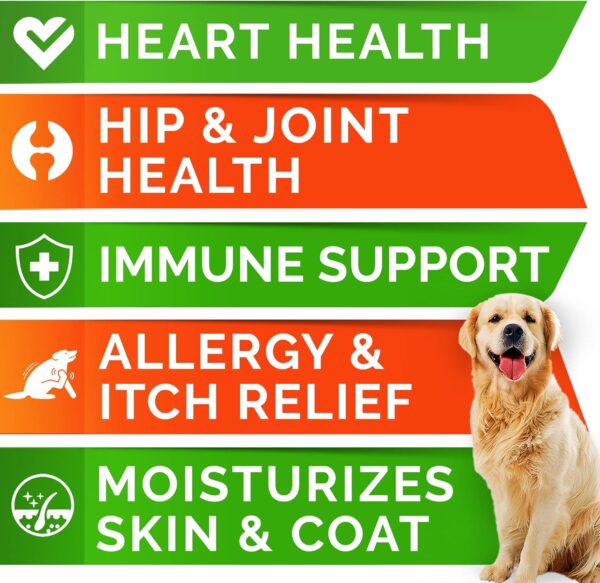 Fish Oil Omega for Dogs - Allergy and Itch Relief - Flea and Tick Chews for Dogs - Skin and Coat Supplement - Shedding, Itchy Skin Relief - Omega 3 6 9 - EPA & DHA - 180 treats - Image 4