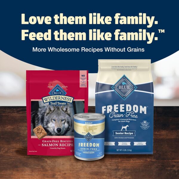 Blue Buffalo Freedom Grain-Free Wet Dog Food, Free of Glutens & Artificial Preservatives, Made with Natural Ingredients, Chicken Recipe, 12.5-oz. Cans (12 Count) - Image 9