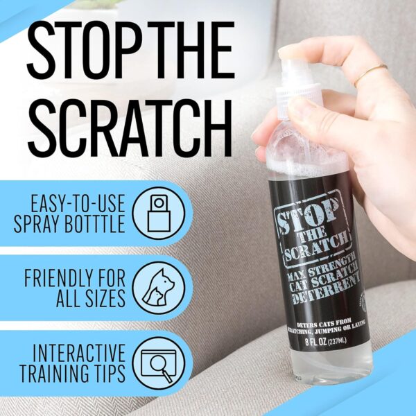 Emmy's Best EBPP Stop The Scratch Cat Spray Deterrent for Kittens and Cats - Non-Toxic, Safe for Plants, Furniture, Floors and More Cat Deterrent Spray with Rosemary Oil - Image 2