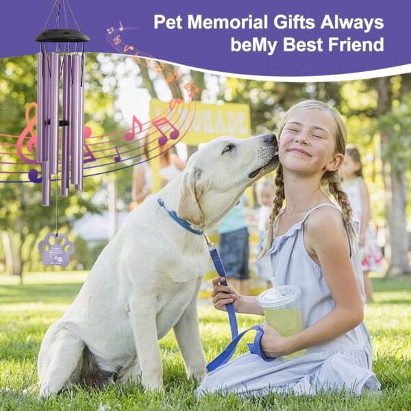 Pet Memorial Wind Chime, Dog Memorial Gifts,Loss of Dog Sympathy Gift to Comfort,Dog Wind Chimes for Pet Memorial Gifts, Decorations Windchimes Outdoor Garden Yard Decor - Image 7