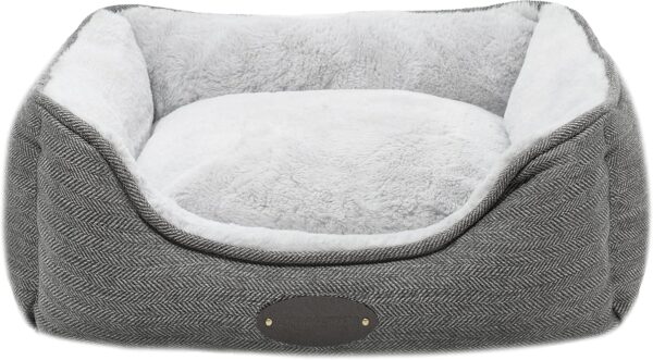 Dog Bed for Small Dogs,Cat Bed,Puppy Kennel Bed,Deluxe Plush Dog Crate Beds,Comfy Durable Pet Sleeping Bed, Washable Rectangular Dog Bed & Non-Slip Bottom, Grey - Image 5