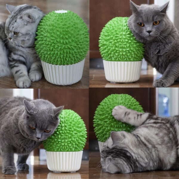 Catnip Feeder Cat Toys Cat Self Groomer for Indoor Cats Cat Face Scratchers Wall Corner Massage Comb Scratcher Self Grooming Cat Brush Cat Corner Scratcher (green) - Image 3