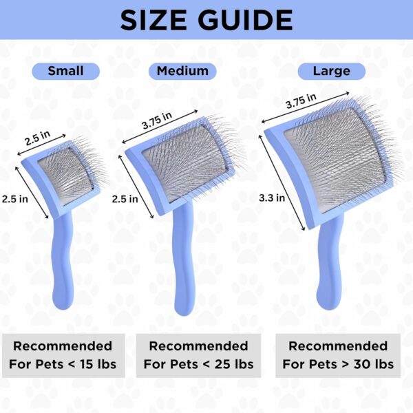 We Love Doodles Dog Slicker Brush for Grooming Pet Hair - Best Brushes For Poodle & Golden Doodle - Long Haired Brush For Dogs - Goldendoodle Long Pin Brush For Dematting (Large Curved Slicker Brush) - Image 5