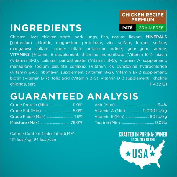 Purina ONE Grain Free, Natural Pate Wet Cat Food Variety Pack, Beef, Chicken and Ocean Whitefish Recipes - (2 Packs of 12) 3 oz. Pull-Top Cans - Image 5