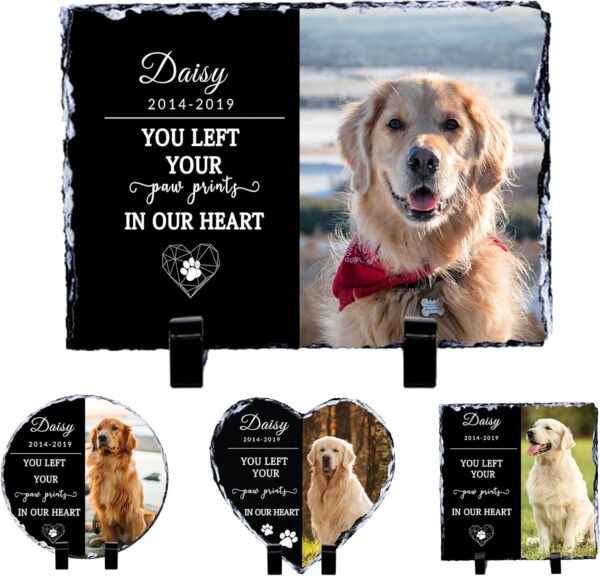 Personalized Rectangle Dog Memorial Stone, Loss of Dog Sympathy Gift, Pet Loss Gifts, Gifts for Cat Lovers, Pet Memorial Stones, Pet Memorial Gift for Dogs, Cemetery Decorations for Grave