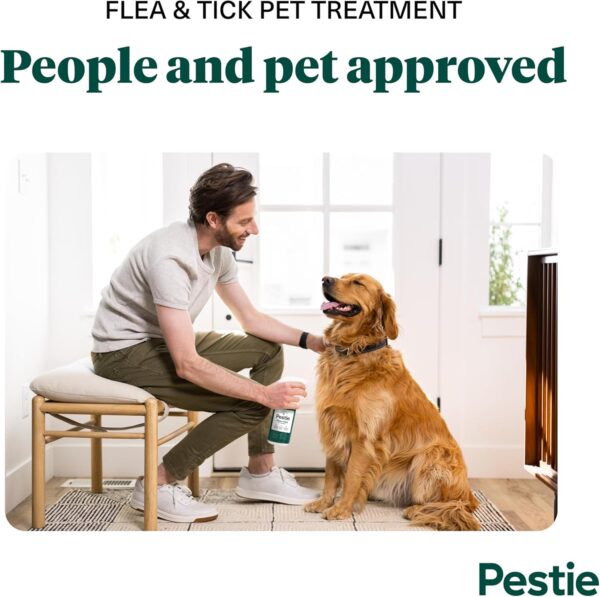 Pestie Flea & Tick Treatment for Pets, Plant-Powered Spray, Repels and Kills Fleas, Ticks and Mosquitos, Safe for Cats and Dogs, Easy Spray-On, Featuring Cedarwood, Peppermint, Thyme, and Rosemary - Image 2