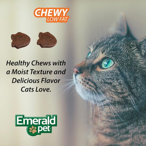 Emerald Pet Feline Health Chews Hairball Support — Natural Grain Free Feline Hairball Control Chews — Hairball Control Cat Supplements for Hairball Prevention and Elimination — Made in USA, 2.5 oz - Image 6