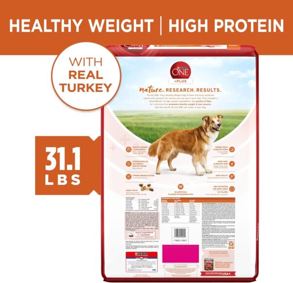 Purina ONE Plus Healthy Weight High-Protein Dog Food Dry Formula - 31.1 Lb. Bag - Image 5