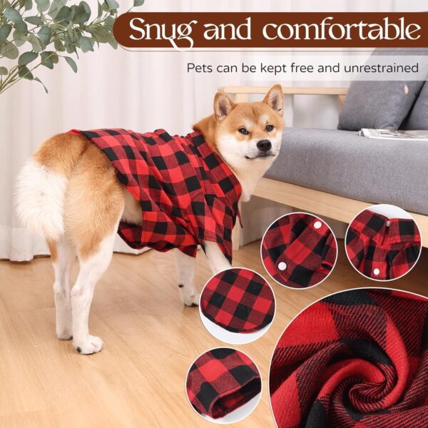 Dog Shirts Plaid Dog Shirt Dog Clothes for Small Medium Large Dogs Owner and Pet Shirts are Sold Separately - Image 4