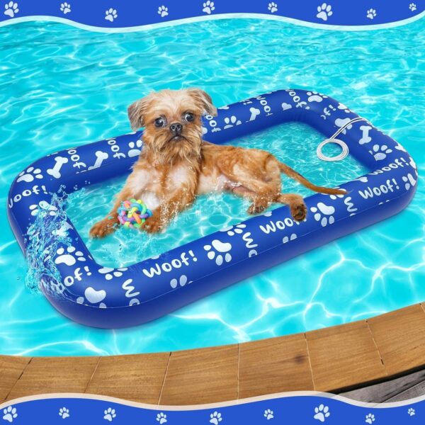 56" x 31" Dog Floats for Pool, River and Ocean, Dog Pool Float with 78” Tow Rope, Dog Pool Floats for Pets, Kids and Adults up to 176 lbs - Image 5