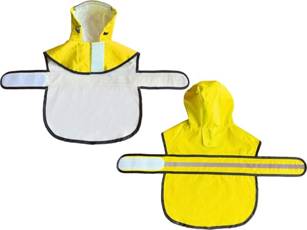 Dog Raincoat Waterproof Reflective Slicker - Lightweight Breathable Hooded Poncho Rain Coat Jacket with Adjustable Belly Strap and Leash Hole for Small Medium Large Dogs (Medium, Yellow) - Image 5