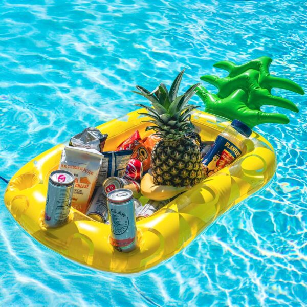 Inflatable Pineapple Drink Holder, Pool Party Drink Float for Water Fun - Image 2