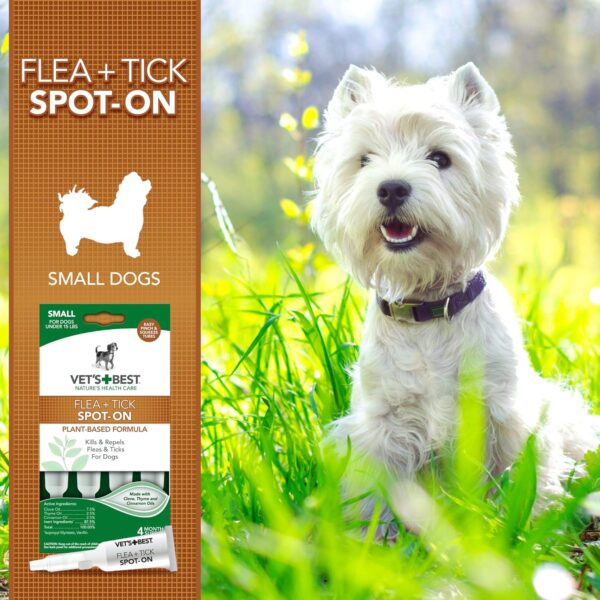 Vet's Best Topical Flea & Tick Treatment for Dogs up to 15lbs, 4 Month Supply - Image 3