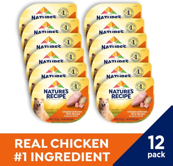 Nature's Recipe Wet Dog Food, Chicken in Broth Recipe, 2.75 Ounce Cup (Pack of 12) Package may vary - Image 2