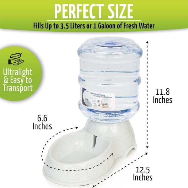 Zone Tech - Premium Quality Durable Self-Dispensing Gravity 3.7 Liters Pet Waterer - Image 2