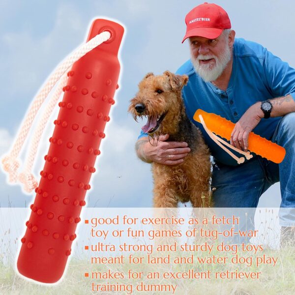 Dog Float Toy - Interactive Training Bumper & Fetching Retrieving Dog Water Toys Dummy Outdoor - Lightweight for Float on The Water Pool Fetch Rope Dog Toys for Small, Medium, Large Dogs - Image 5