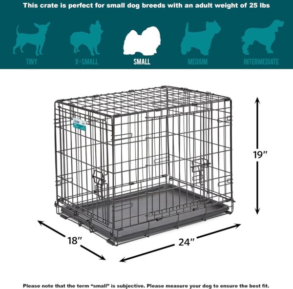 MidWest Homes for Pets Newly Enhanced Double Door iCrate Dog Crate, Includes Leak-Proof Pan, Floor Protecting Feet, Divider Panel & New Patented Features - Image 8