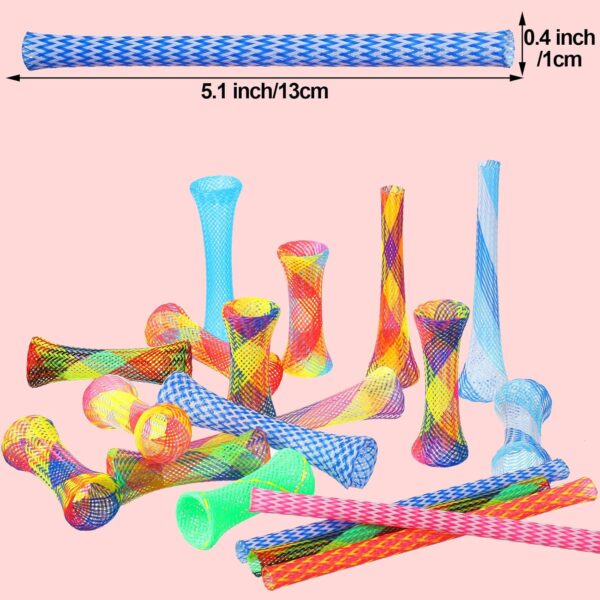 Leitee 60 Pcs Cat Spring Toys Kitten Colorful Fun Tubes Indoor Interactive Cat Tube Plastic Coil for Cats Swat Hunt Scratching, Random Colors - Image 2