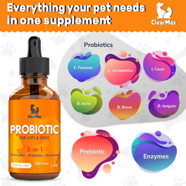 Probiotics for Dogs ◆ Cat Probiotic ◆ Great Dog Probiotics and Digestive Enzymes for Pet ◆ Dog Digestive Enzymes & Pure Prebiotic ◆ Canine Probiotic ◆ Probiotics for Cats ◆ Puppy Probiotic - Image 3