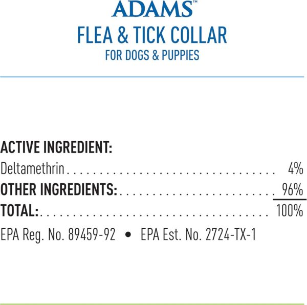 Adams Flea & Tick Collar for Dogs & Puppies | 2 Pack | 12 Month Protection | Adjustable One Size | Kills Fleas, Ticks & Repels Mosquitoes | Excluding California - Image 9