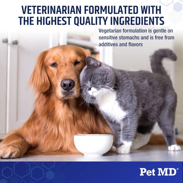 Pet MD Biotic Probiotics for Dogs & Cats - Prebiotic, Fiber, & Probiotic Powder - Gas, Constipation Relief, & Anti Diarrhea - Balance Digestive Flora & Restore Gut Health for Dogs & Cats - 2.12 oz - Image 3