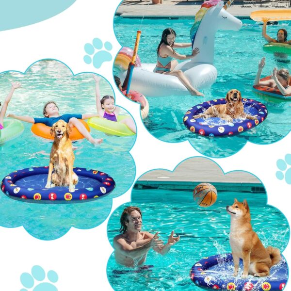 Inflatable Dog Pool Float, 55 x 38” Dog Swimming Raft Floating Mat for Small Medium and Large Dogs - Up to 90lbs - Image 6