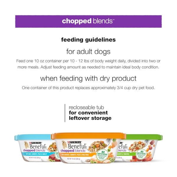 Purina Beneful Wet Dog Food Variety Pack, Chopped Blends - (12) 10 oz. Tubs - Image 12