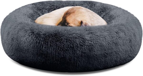 SAVFOX Plush Calming Dog Beds, Donut Dog Bed for Small Dogs, Medium, Large & X-Large, Comfy Cuddler Dog Bed and Cat Bed in Faux Fur, Washable Dog Bed, Multiple Sizes XS-XXL - Image 7