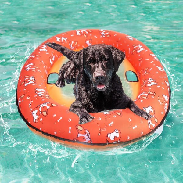 55'' x 35'' Dog Pool Float, Dog Floats for Pool, Pool Rafts for Dogs, Inflatable Pool Floats for Small Medium and Large Dogs, Pool Floats for Dogs for Lake River Pool Scratch Resistant - Image 7