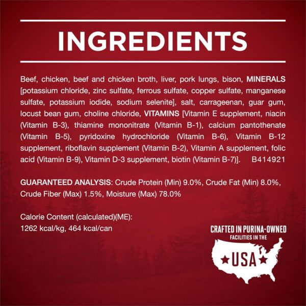 Purina ONE Wet Dog Food True Instinct Classic Ground Grain-Free Formula With Real Beef and Bison High Protein Dog Food - (Pack of 12) 13 oz. Cans - Image 5